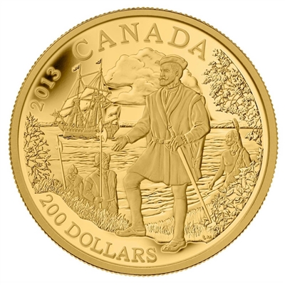 2013 Canada $200 Jacques Cartier 1/2oz. Pure Gold Coin (TAX Exempt)