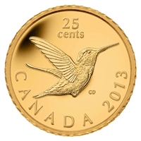 2013 Canada 25-cent Hummingbird 0.5g Pure Gold Coin (No Tax) - 122598