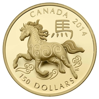 2014 Canada $150 Lunar Year of the Horse 18k Gold Coin