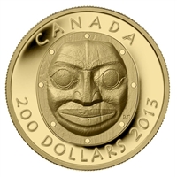 2013 Canada $200 Grandmother Moon Mask Pure Gold Coin (No Tax) 124568