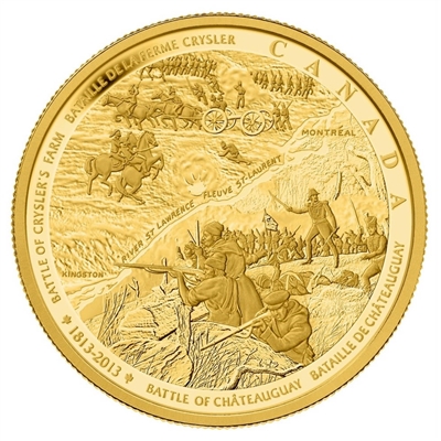 2013 Canada $2500 Battle of Chateauguay & Battle of Crysler Gold (No Tax)