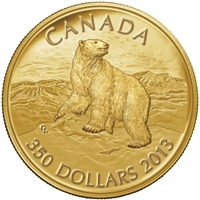 2013 Canada $350 Iconic Polar Bear Pure Gold Coin (No Tax)