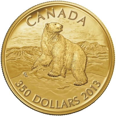 2013 Canada $350 Iconic Polar Bear Pure Gold Coin (No Tax)