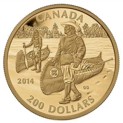 2014 $200 Great Canadian Explorers - Samuel de Champlain Gold (No Tax)