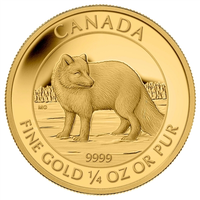 2014 Canada $10 Arctic Fox 1/4oz. Pure Gold Coin (No Tax)