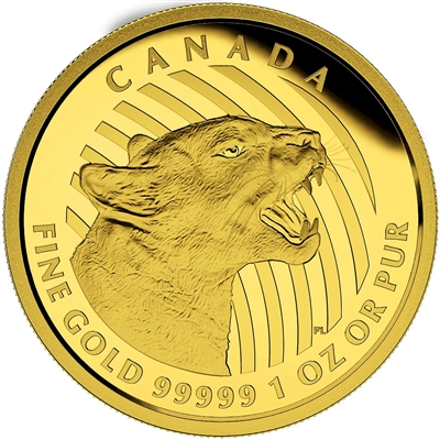 2015 Canada $200 Growling Cougar Proof Pure Gold Coin (No Tax) 134664