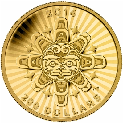 2014 Canada $200 Interconnection: Air - The Thunderbird Gold (No Tax)