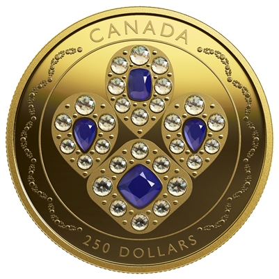 2019 Canada $250 Her Majesty Queen Elizabeth II's Sapphire Tiara Pure Gold (No Tax)