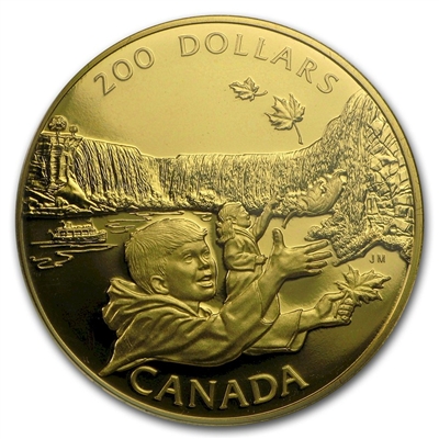1992 Canada $200 Niagara Falls 22K Gold Coin