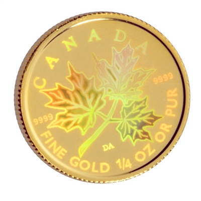 2001 Canada Hologram 1/4oz. Gold Maple Leaf (TAX Exempt)