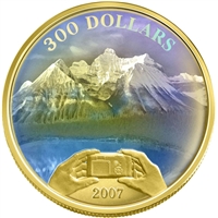 2007 $300 Canadian Achievements Panoramic Picture - Rockies 14K Gold