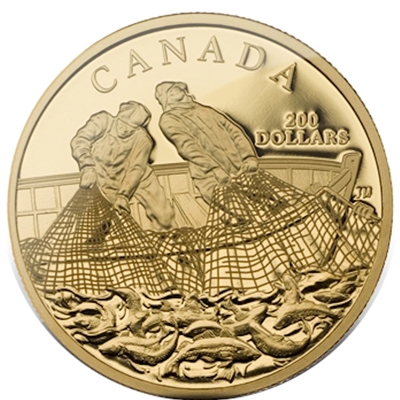 2007 $200 Fishing Trade 22K Gold Coin