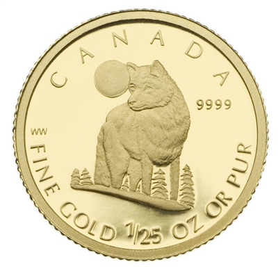 2007 Canada 50-cent The Wolf 1/25oz. Pure Gold Coin (TAX Exempt)