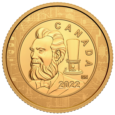 2022 Canada $100 Great Inventor - Alexander Graham Bell 1/4oz Pure Gold (No Tax)