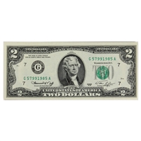USA 1976 $2 Note, FR #1935G, Neff-Simon, Chicago, CUNC