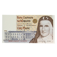 Ireland 1999 5 Pound Note, E155, UNC