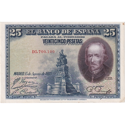 Spain Note 1928 25 Pesetas, UNC