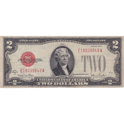 USA 1928G $2 Note, FR #1508, Clark-Snyder, F