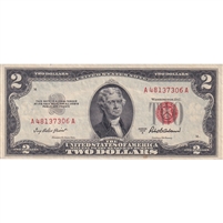 USA 1953A $2 Note, FR #1510, Priest-Anderson, AU