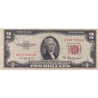 USA 1953A $2 Note, FR #1510, Priest-Anderson, VF