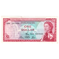 East Caribbean States 1965 1 Dollar Note, Pick #13d, Signature 5, UNC