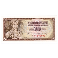 Yugoslavia 1968 10 Dinara Note, Pick #82b, AU