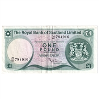 Scotland 1981 1 Pound Note, SC815, EF