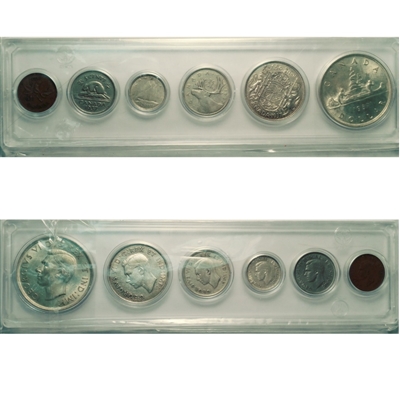 1937 Canada 6-coin Year Set in Snap Lock Case