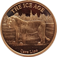 The Ice Age - Cave Lion 1oz. .999 Fine Copper