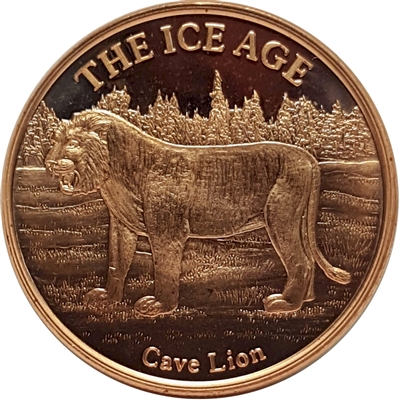 The Ice Age - Cave Lion 1oz. .999 Fine Copper