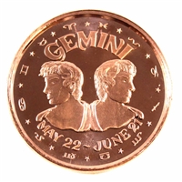 Zodiac - Gemini 1oz. .999 Fine Copper