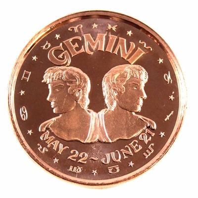 Zodiac - Gemini 1oz. .999 Fine Copper