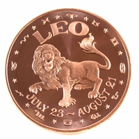 Zodiac Leo 1oz. .999 Fine Copper