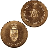 1867-1967 Canada Confederation Medallion in original Cellophane Mega05