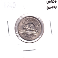 1940 Canada 5-cents UNC+ (MS-62) Corrosion