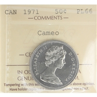 1971 Canada 50-cents ICCS Certified PL-66 Cameo