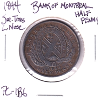 PC-1B6 1844 Province of Canada Bank of Montreal Half Penny Token