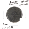 LC-33A1 No Date Lower Canada Un Sou Agriculture & Commerce Bank Token VF-EF (Pitting)
