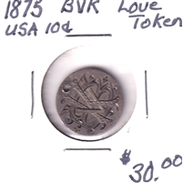 Love Token on USA 10-cent - BVK (hole)