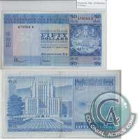 Hong Kong Note 1969 50 Dollars, VF-EF (holes)