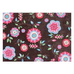 Bohemian Floral 5'x 7' handmade girls rug