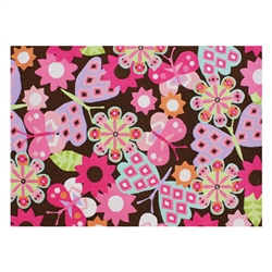 Butterfly Safari 7'6" x 9' 6" Extra large  Hand Tufted Room Rug