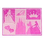 Disney Princess silhouette 48" x 70" printed Polyester room rug