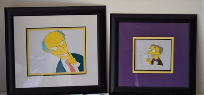 Simpsons Monty Burns Waylon Smithers production cel animation Homer