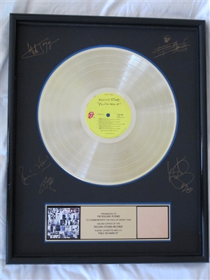 Rolling Stones Exile on Main Street RIAA Gold record award