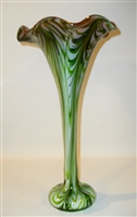 Charles Lotton  Aventurine Green Flower Form with Red Interior
The Flower is one of the Most Popular shapes of vases.
Museum Quality.