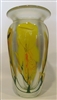 Daniel Lotton Large Crystal Vase Yellow Gladiolus