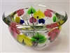 Daniel Lotton Large Bowl Clear Multi Colored Anthurium