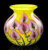Daniel Lotton Vase Mandarin Yellow Pink Anthurium