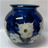 Daniel Lotton Bowl Cobalt Copper White Cynthia Flowers